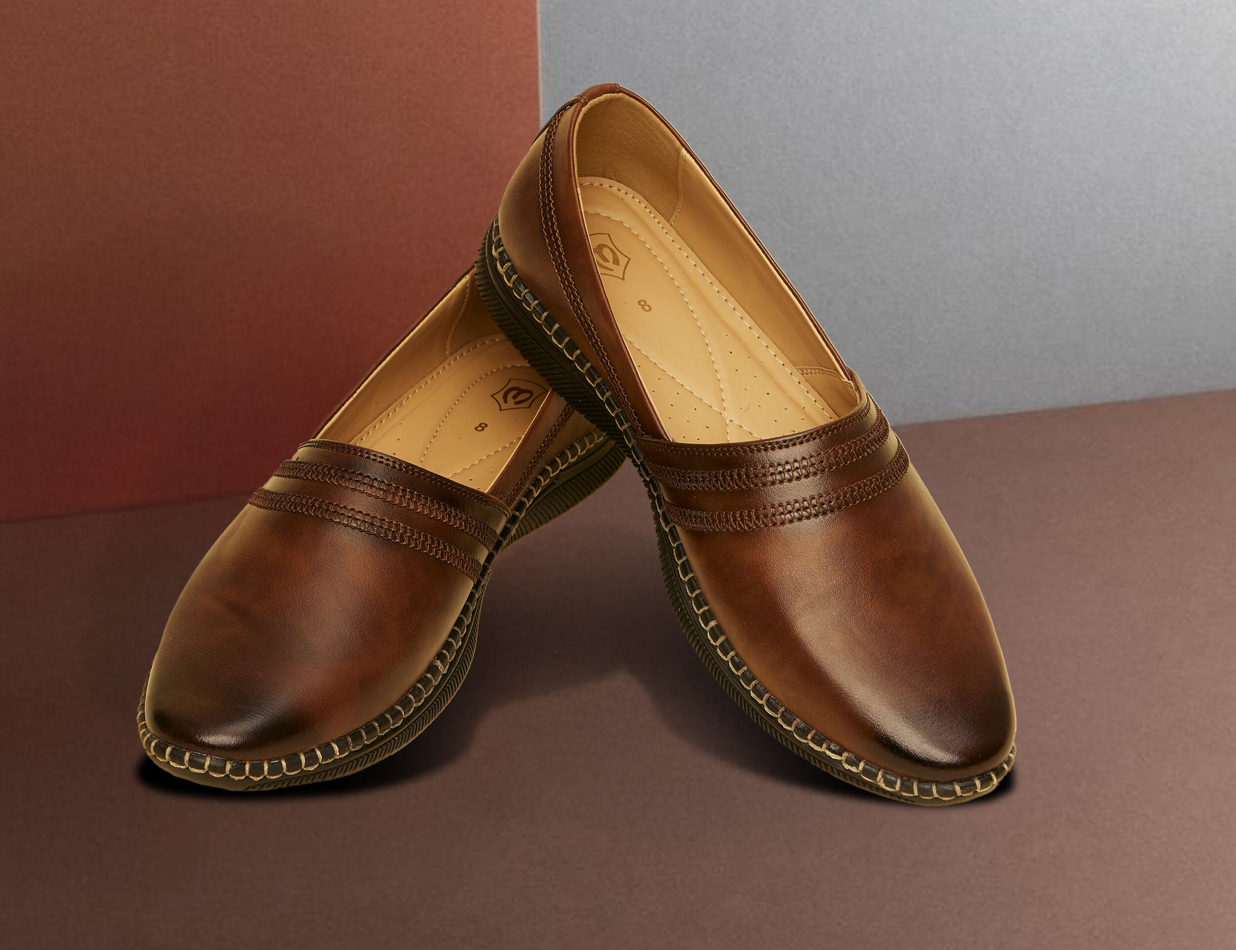 Brown Loafers Style Wedding Shoes for men